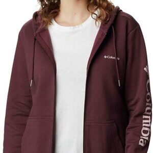 🆕Columbia Women's Logo Full Zip, Small - Malbec, Brand NEW. Authentic